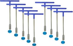 Inditrust 9Pcs Hex T-Socket Spanner Set 6mm to 14mm for Automobiles/Bike/Car Repair Tools Socket Set