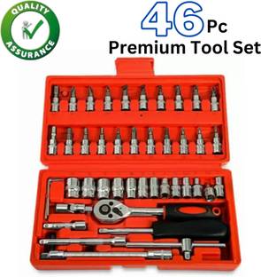 Bzore Premium Tool Set of 46pc for Home and Professional Use Socket Set