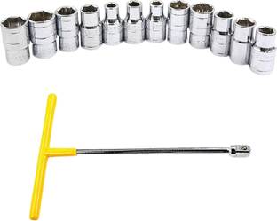 Atrocitus ATC002 13Pc Socket 8mm-19mm 1/2"Square Drive Socket Tool,Hex End Interchangable Socket Set