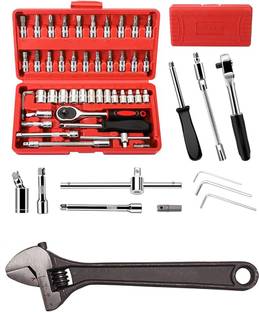 Atrocitus Socket Spanner Set with Adjustable Wrench for Personal,Car/Bike Repair Tools Kit Socket Set