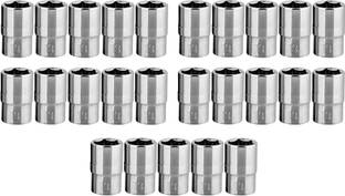4MECH 13MM Shallow x 25 -1/4" Drive CRV Steel Hardened Home and Professional Use Socket Set