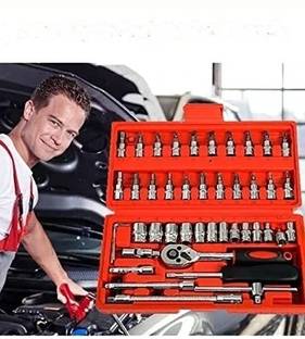 ZATCO High Quality 46pcs 1/4-Inch Socket Set Tool Ratchet Socket Set