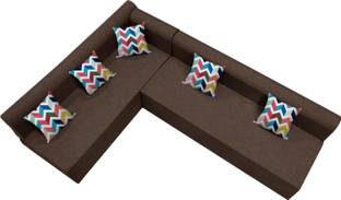 Flipkart Perfect Homes L Shape Three + Three 5 Seater Double Foam Fold Out Sofa Cum Bed