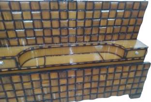 AMANFUR 4 Seater Single Solid Wood Pull Out Sofa Cum Bed