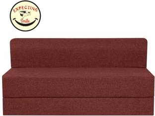 Expecting Smile 2 Seater 6*4 Size Jute Fabric Washable Cover Sofa Bed 2 Seater Double Foam Bed 2 Seater Double Foam Fold Out Sofa Cum Bed