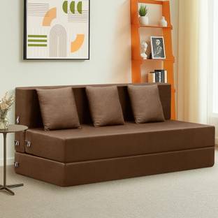 Expecting Smile For 3 Person. 3 Seater Double Foam Fold Out Sofa Cum Bed