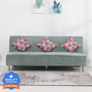 Flipkart Perfect Homes Casper 3 Seater Single Solid Wood Fold Out Sofa Cum Bed