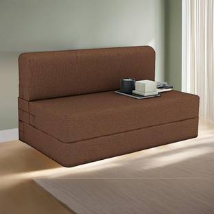 LKBS ART 6X3 ft (Without Cushion) 2 Seater Single Foam Fold Out Sofa Cum Bed
