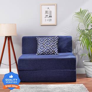 Solis Primus-comfort for all 3X6 size for 1 Person- Moshi Fabric Washable Cover 1 Seater Single Foam Fold Out Sofa Cum Bed