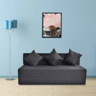 Fresh Up 72x60x7 Inches 3 Seater Double Foam Fold Out Sofa Cum Bed