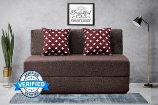Little Smile 4X6 size for 2 Person- Moshi Fabric Washable Cover 2 Seater Double Foam Fold Out Sofa Cum Bed