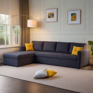 Trevi Bliss E2O LHS Sectional Sofa In Titanium Fabric 6 Seater  Sofa