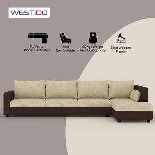 WESTIDO Ikea Leatherette 6 Seater  Sofa