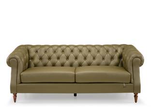 Durian Leatherette 3 Seater  Sofa