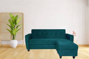 LIVEWELL Premium Quality Velvet Fabric 4 Seater  Sofa