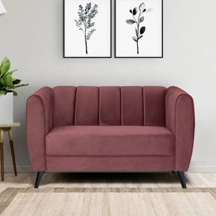 ARRA Jio Two Seater Sofa Dark Pink Fabric 2 Seater  Sofa