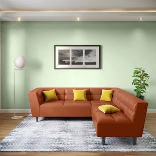 Godrej Interio Suez L-Shape Leatherette 5 Seater  Sofa