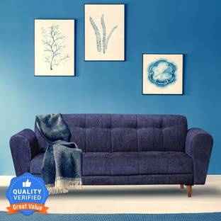 Seventh Heaven Milan 3 Seater Sofa, Extra Spacious, Chenille Molfino Fabric: 2 Year Warranty Fabric 3 Seater  Sofa