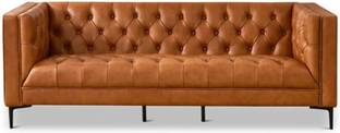 Thelevel Madison Mid-Century 3 Leatherette 3 Seater  Sofa