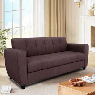 WAKESURE Premium Quality Velvet Fabric 3 Seater  Sofa