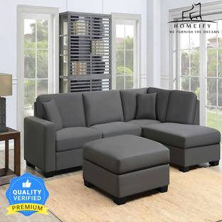 Homeify Adison RHS L Shape Sofa Set Fabric 6 Seater  Sofa