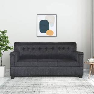sugandha Premium Quality Jute Fabric 3 Seater  Sofa