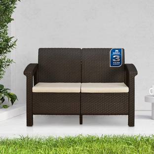 Nilkamal Goa 2 Seater Sofa with Cushion|Indoor|Outdoor, Patio,Gardens,Café Furniture Fabric 2 Seater  Sofa