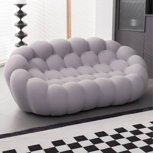 India wood mart WOODEN BUBBLE SOFA 63 INCHES FOR LIVING ROOM ,Modern Bubble Floor Couch Fabric Fabric 2 Seater  Sofa