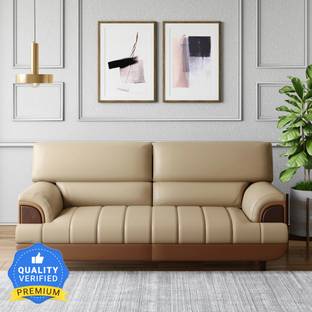 Godrej Interio Bayflow Leatherette 3 Seater  Sofa