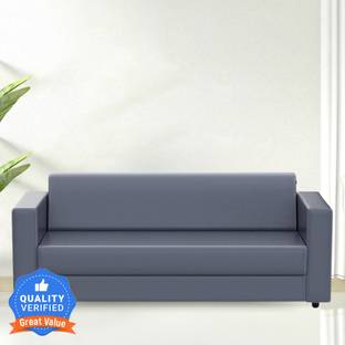 RM HOME Leatherette 3 Seater  Sofa