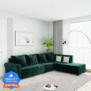 Bharat Lifestyle Rubik Fabric 6 Seater  Sofa