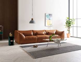 fabrique Leatherette 3 Seater  Sofa