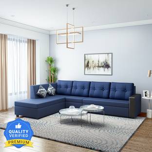 Bharat Lifestyle Fabric 6 Seater  Sofa