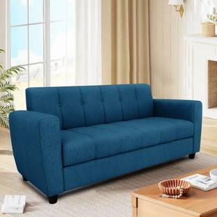 WAKESURE Premium Quality Velvet Fabric 3 Seater  Sofa