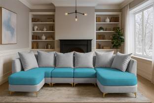 Casaliving Zoe Solid Wood 8 Seater  Sofa