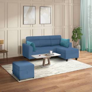 duroflex Zivo Plus Interchangeable Lounger (Chaise) Set Fabric 4 Seater  Sofa