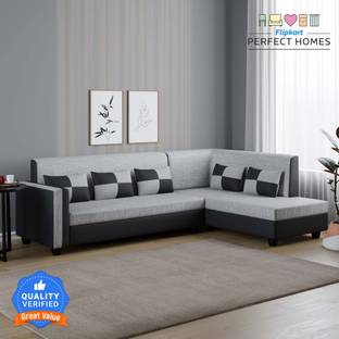 Flipkart Perfect Homes Haniry L-ShapeRight Facing ll For Living Room Comfortable Fabric 6 Seater  Sofa