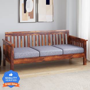 Flipkart Perfect Homes Sheesham ( Rosewood) Solid Wood 3 Seater  Sofa