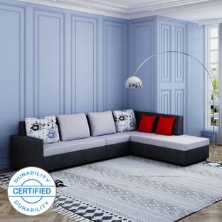 Bharat Lifestyle Nano L Shape Fabric 6 Seater  Sofa