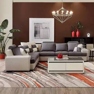 lifestyle furniture malaysia l corner Fabric 7 Seater  Sofa