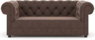 Decorhand Chesterfield 3-Seater Sofa -Plush Velvet, Deep Seating for Relaxation Fabric 3 Seater  Sofa