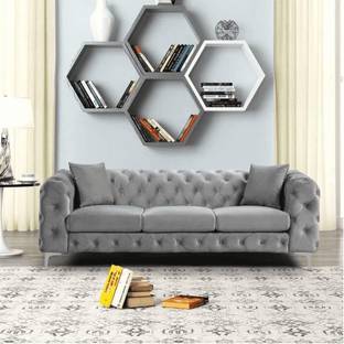 Soul Light Art Classic Seater Luxury Chesterfield Sofa Fabric 3 Seater  Sofa