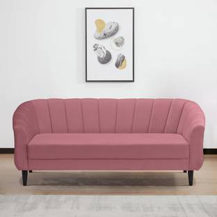 ARRA Henry Fabric Quilted Back Three Seater Sofa Fabric 3 Seater  Sofa