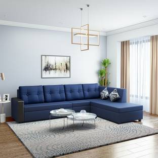 Bharat Lifestyle Nano L Shape Fabric 6 Seater  Sofa