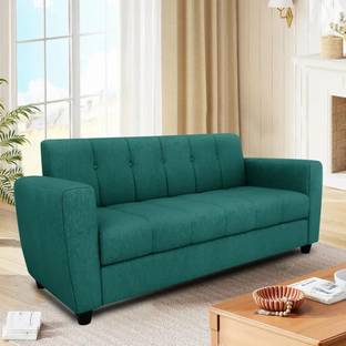 WAKESURE Premium Quality Velvet Fabric 3 Seater  Sofa