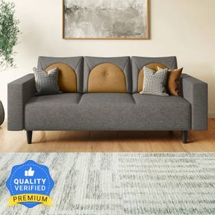 Godrej Interio Windle Fabric 3 Seater  Sofa