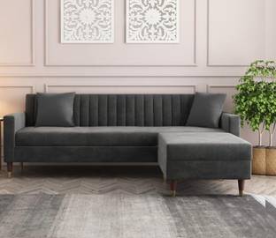 Carftjar Fabric 'L' Shaped Four Seater Sofa For Living Room/ Office/ Guest Room || Fabric 4 Seater  Sofa