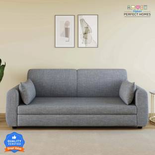 Flipkart Perfect Homes Pebble Stylish Look Soft Texture Luxury for Living Room Fabric 3 Seater  Sofa