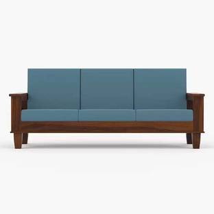 BRIGHTWOOD Solid Wood Sheesham Wood 3 Seater Sofa For Living, Waiting Room/ Office Fabric 3 Seater  Sofa