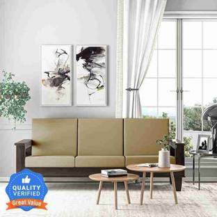 Flipkart Perfect Homes Wooden Three Seater Sofa Fabric 3 Seater  Sofa